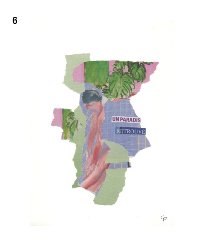 Collage 6 – Paradis retrouvé hommage Matisse/Hockney – 21×29,7 cm - 2023